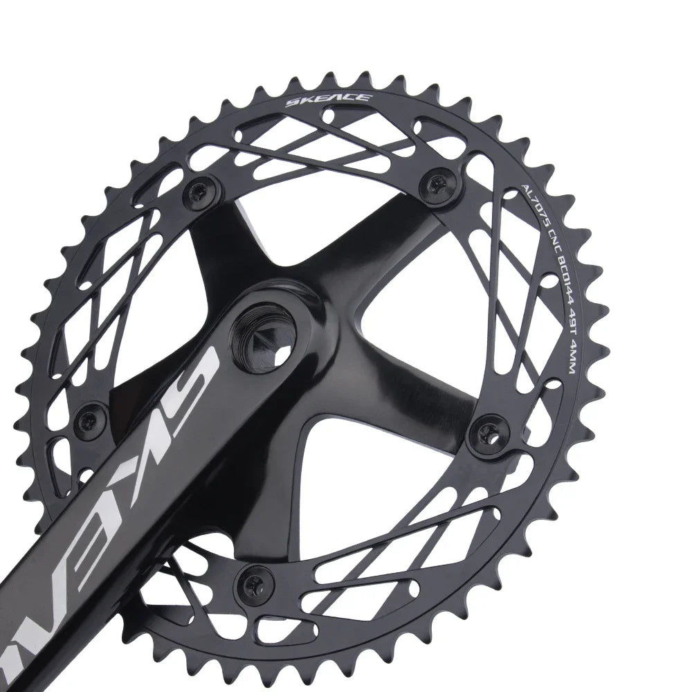 SKEACE 144BCD Single Speed Crankset 165mm 49T Square Taper MTB Bike