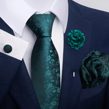 Men's Pocket Square Cufflink Tie Set Wedding Accessories by EXPROTAS