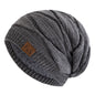New Unisex Slouchy Winter Hat Fleece Lined Beanie Men Women Mixed Color Knit Cap - EXPROTAS