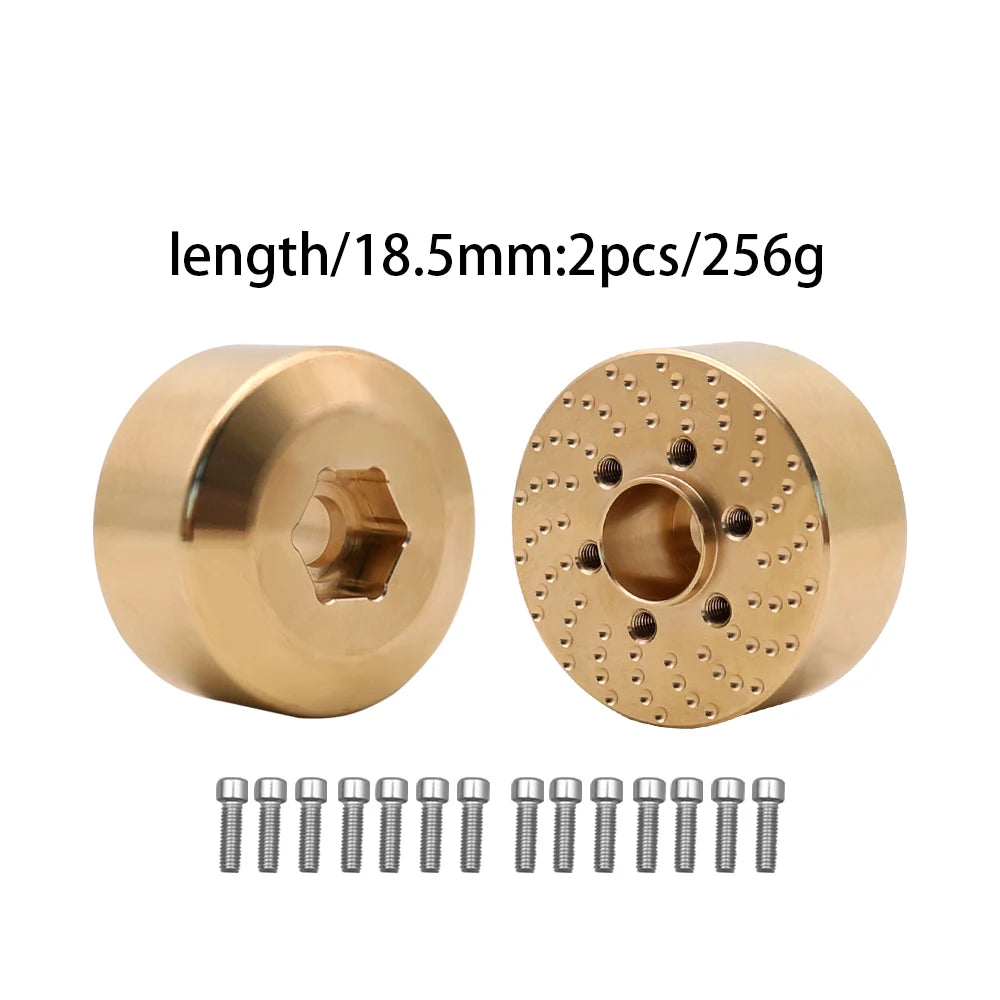 Brass Wheel Hex Hub Adapter for 1.9/2.2 Beadlock RC Crawler Axial SCX10 TRX4 TRX6 - EXPROTAS