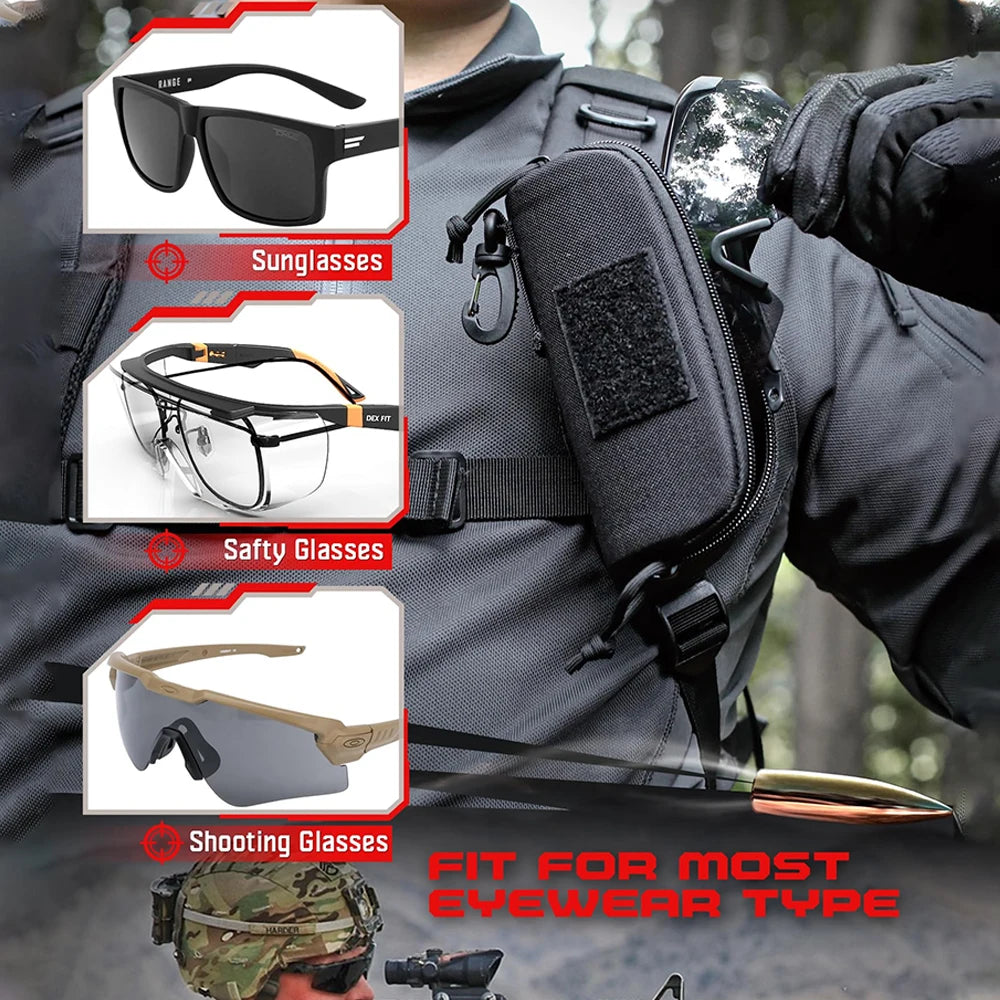 Tactical Sunglass Case Molle Shockproof Protective Box for Glasses & Sunglasses