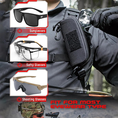 Tactical Sunglass Case Molle Shockproof Protective Box for Glasses & Sunglasses