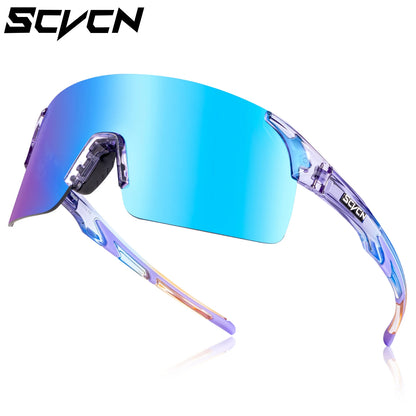 SCVCN Photochromic Cycling Glasses UV400 Anti-Fog MTB Sunglasses Men/Women