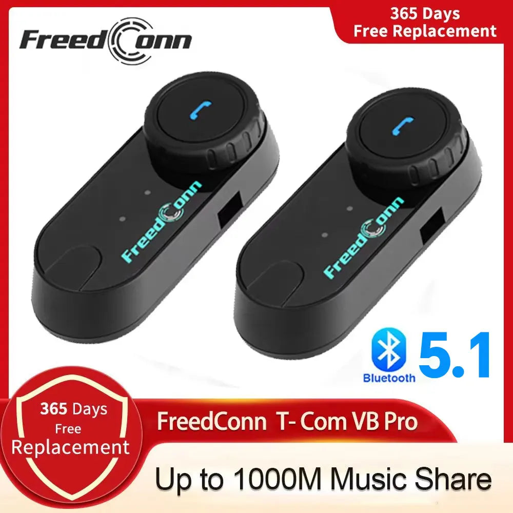 Motorcycle Helmet Bluetooth Intercom Freedconn T Com VB FM Music Sharing