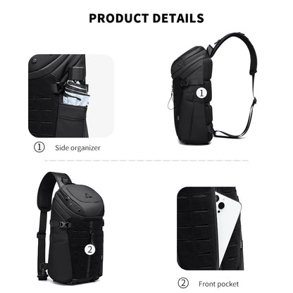 OZUKO Waterproof Men's Shoulder Bag Large Capacity Fashion Quality Chest Bag Short Trip Messenger Sling Crossbody Bag