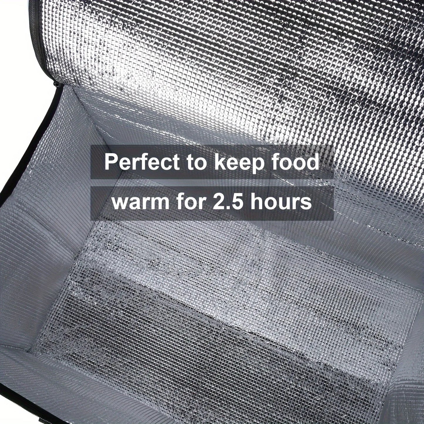 Pizza Delivery Bag Insulated Waterproof Large Capacity Portable Easy Clean