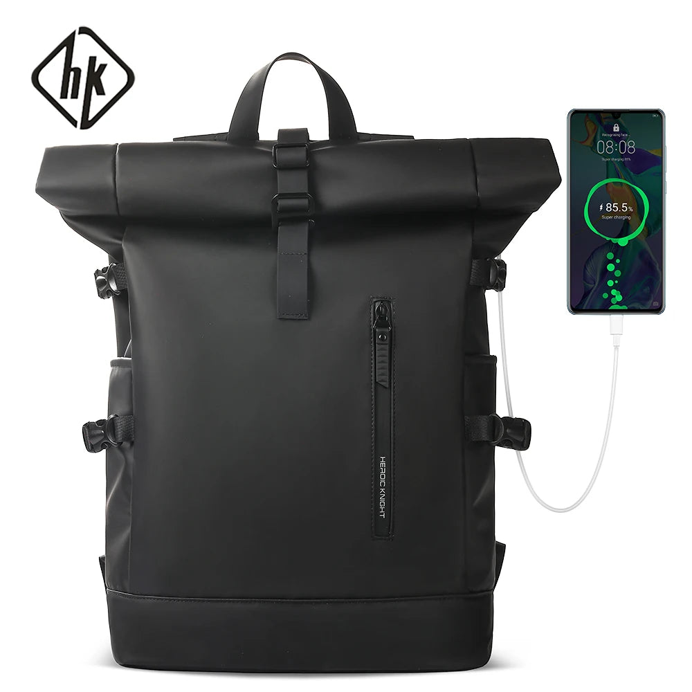 15.6" Laptop Bag Waterproof Expandable Travel Backpack USB Cycling Hiking Men