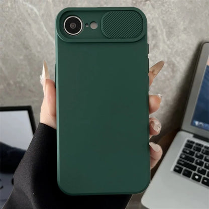 iPhone 11-16E Pro Max Plus Mini TPU Case Slide Camera Cover Shockproof Soft