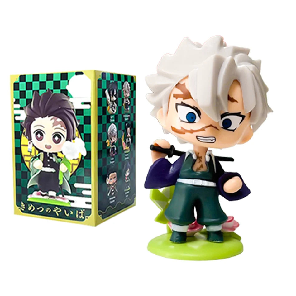 Demon Slayer Blind Box Figure Tanjiro Nezuko Anime PVC Collectible Toy