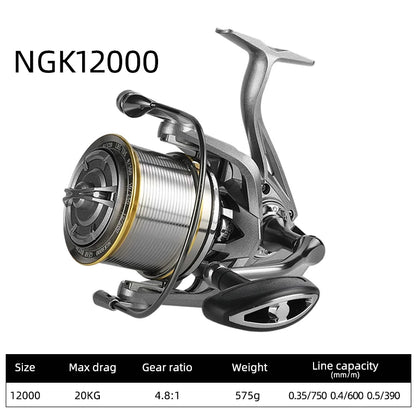 BILLINGS NGK 8000-14000 Spinning Fishing Reel 20KG Max Drag Saltwater/Freshwater