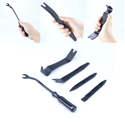5Pcs Door Clip Trim Removal Tools Car Panel Pry Set Plastic Dash Interior