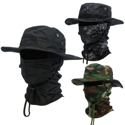 2Pcs Fishing Hat Sun Wide Brim UV Protection Outdoor Cap with Neck Flap