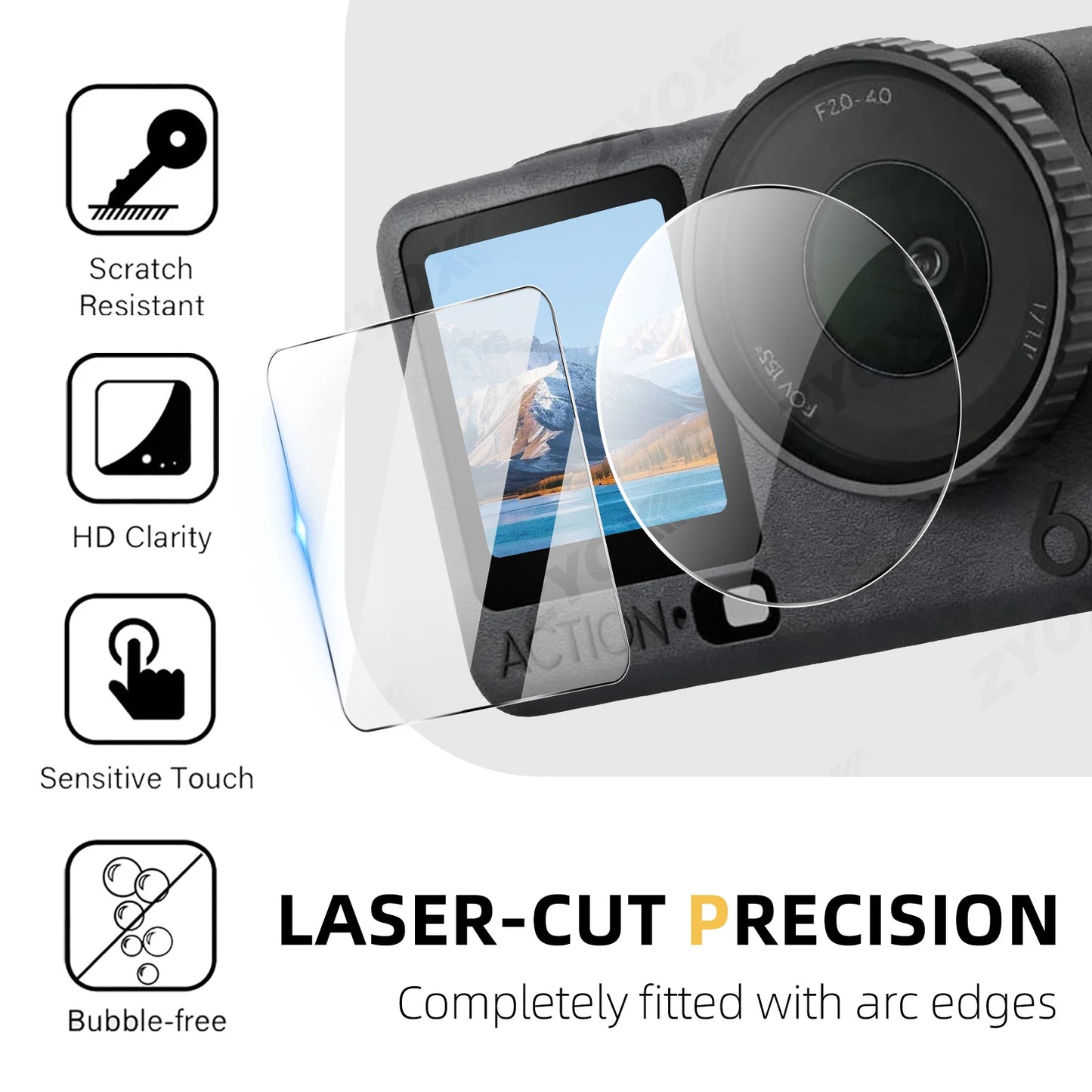 Tempered Glass Protector for DJI Osmo Action 6 5 Pro Screen Lens Accessories
