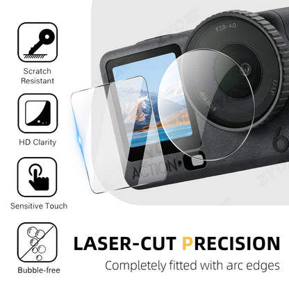 Tempered Glass Protector for DJI Osmo Action 6 5 Pro Screen Lens Accessories