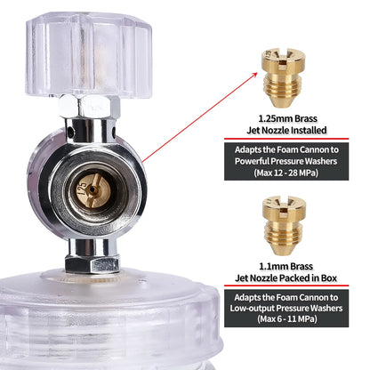 Pressure Washer Foam Lance | Snow Cannon Nozzle for Karcher AR Bosch Bort Jet