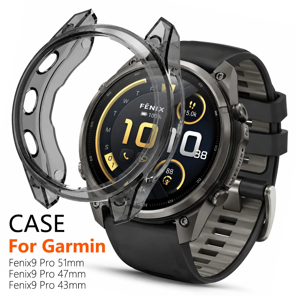 Protective Cover Case For Garmin Fenix 9 Pro 51mm 47mm 43mm TPU Bumper