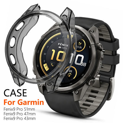 Protective Cover Case For Garmin Fenix 9 Pro 51mm 47mm 43mm TPU Bumper