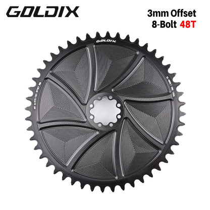 Narrow Wide Chainring 3mm Offset Goldix Direct Mount for 8Bolt Crankset