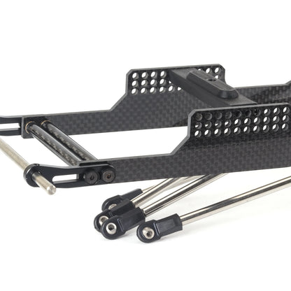 Carbon LCG Chassis Kit Delrin Skid Plate 1/10 RC Crawler Capra SCX10 II Comp