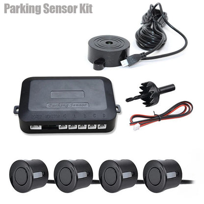 Car Parking Sensor 12V Ultrasonic 4 Sensors Buzzer Reverse Alert System