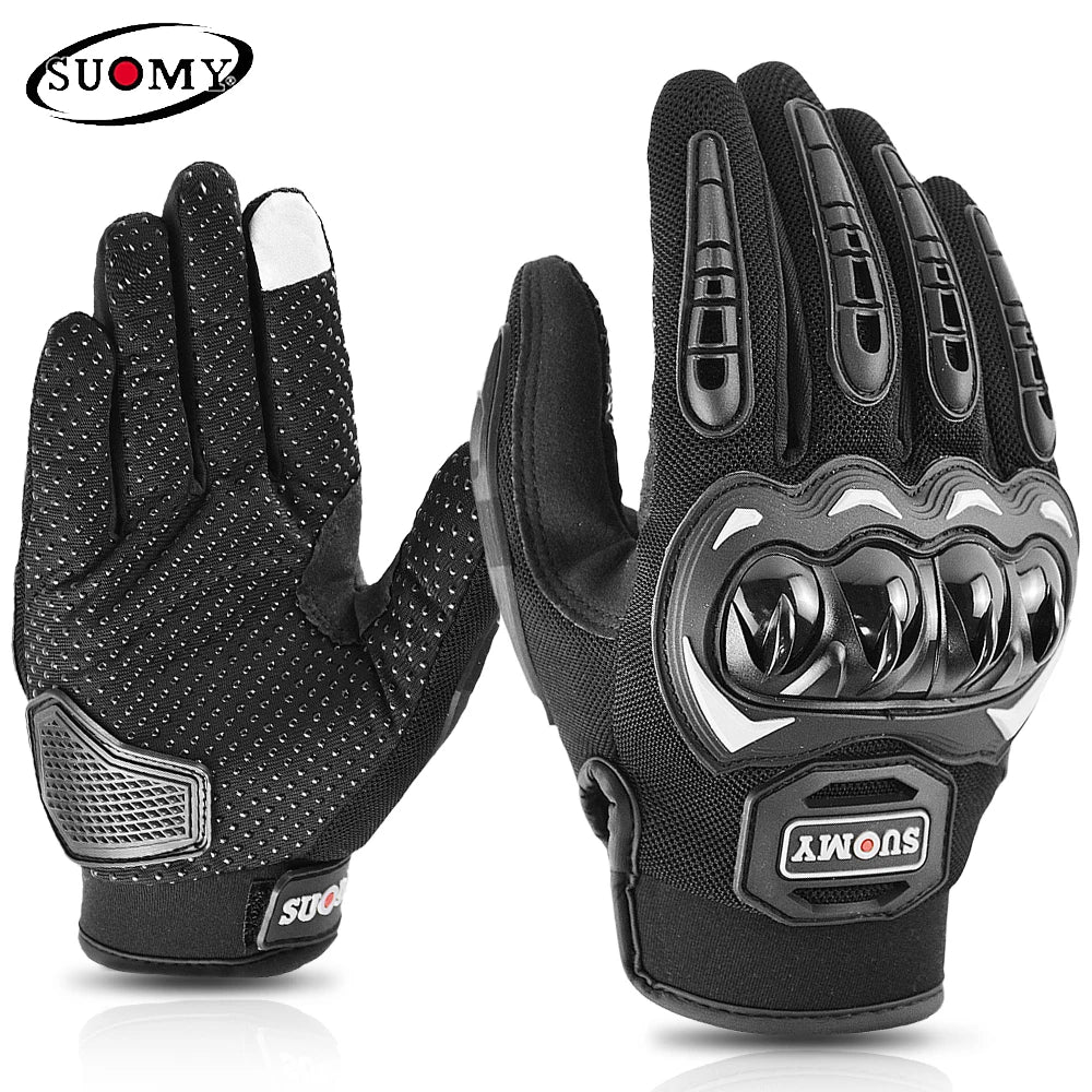 Mesh Motorcycle Gloves Suomy Summer Touchscreen Breathable Moto Motocross