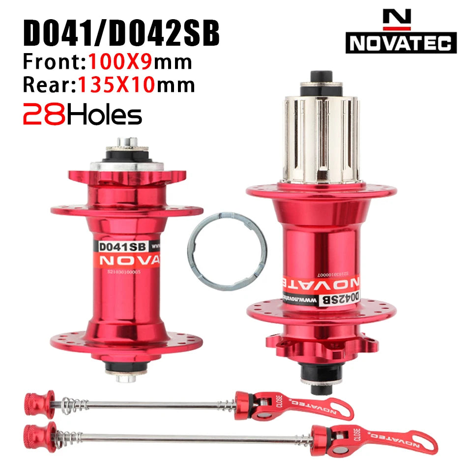 NOVATEC D041SB D042SB MTB Hub 28/32/36H 6-Bolt HG for 8-12 Speed