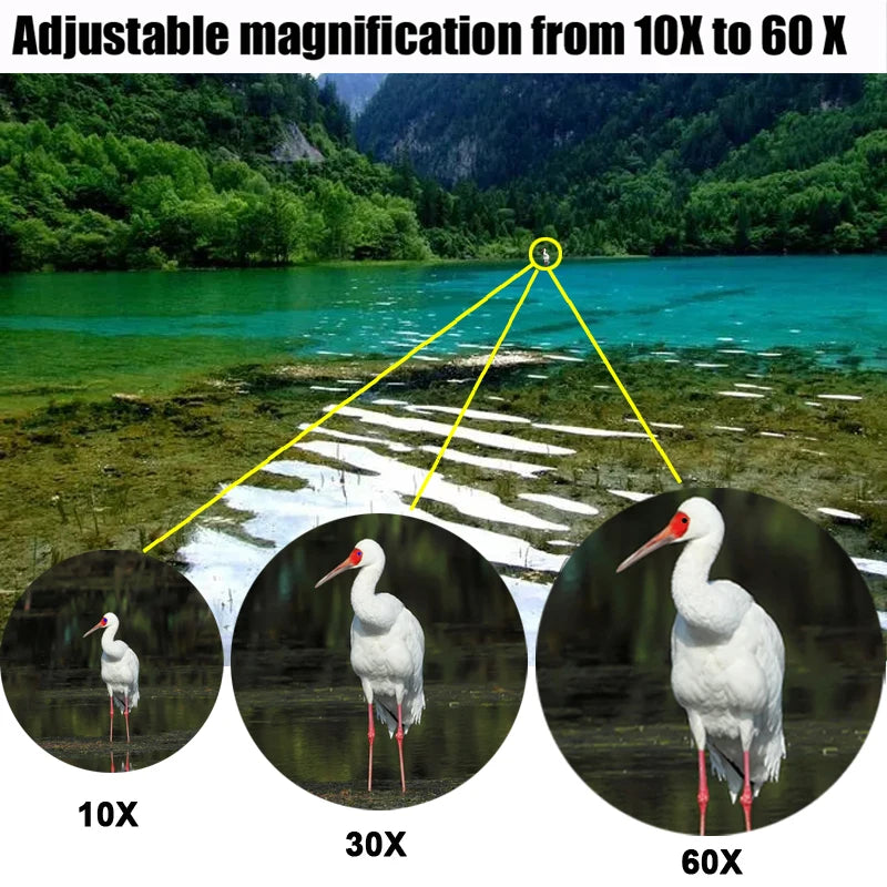 Borwolf 10-380X100  High Magnification Long Range Zoom 10-60 Times Hunting Telescope Binoculars  HD Professiona  Zoom-EXPROTAS