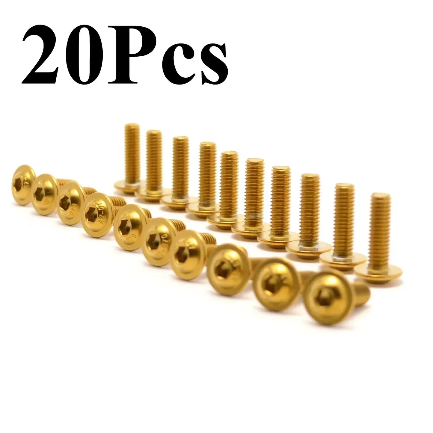 10Pcs Motorcycle Bolts Screw Titanium M5 M6 Torx Head 20mm 16mm Fixing