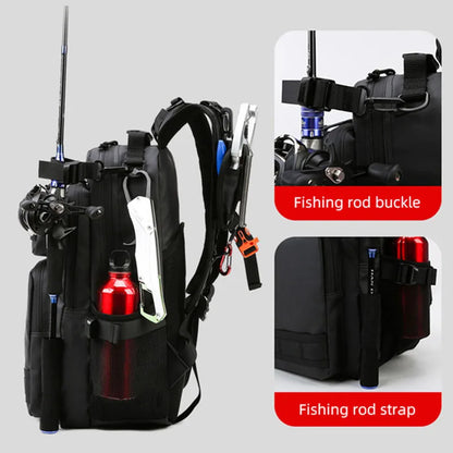 Waterproof Fishing Lure Bag Molle System Men's Multi-functional Outdoor Travel Hiking Camping Shoulder Backpack