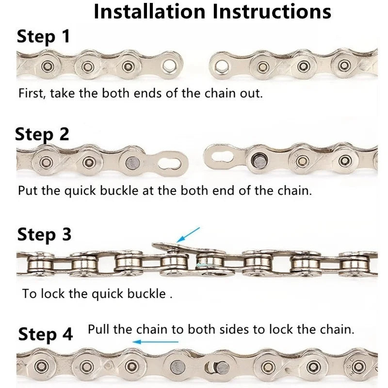 10 Speed Bike Chain 116 Links MTB Road Bicycle Chain 1/2x11/128 Inch