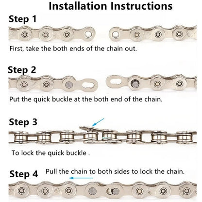 10 Speed Bike Chain 116 Links MTB Road Bicycle Chain 1/2x11/128 Inch