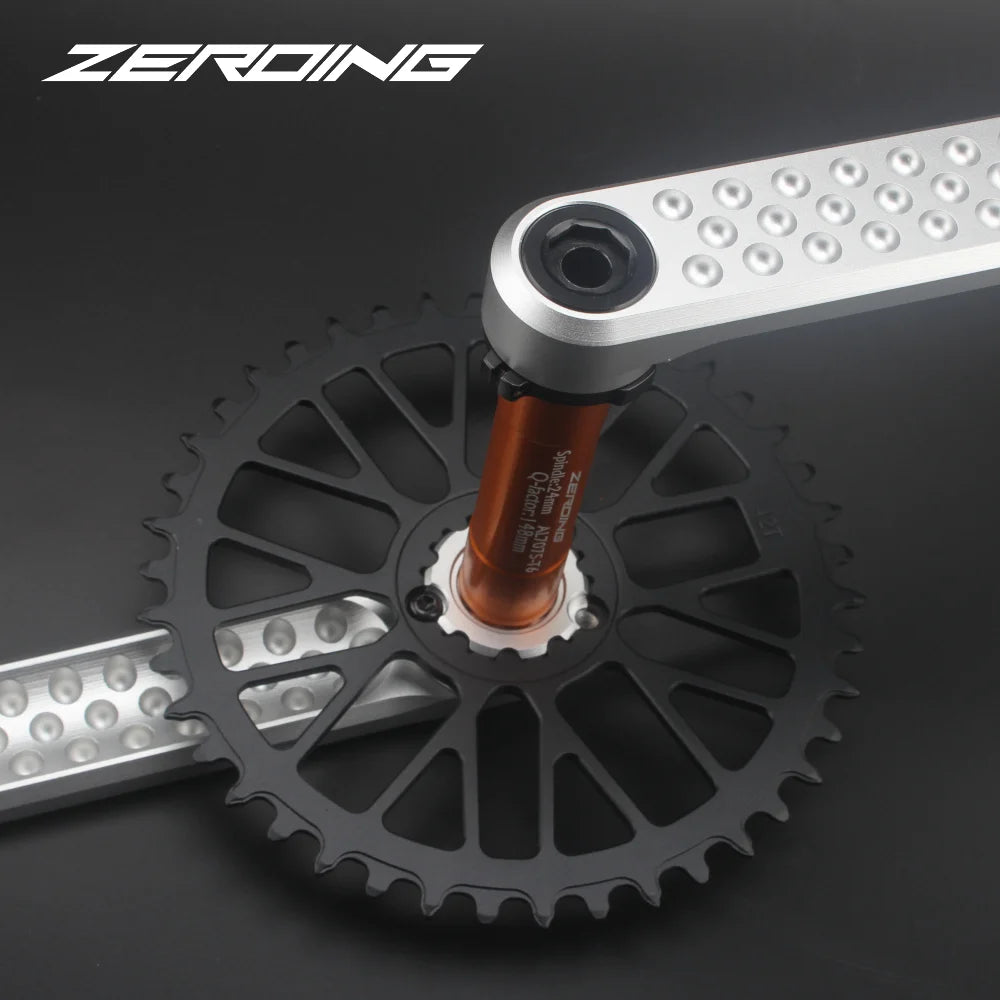 ZEROING Road Folding Bicycle Crankset 10/11/12speed Single Chainring 40/42/44/46/48T With Bracket Bottom BSA For Gravel Bike-EXPROTAS