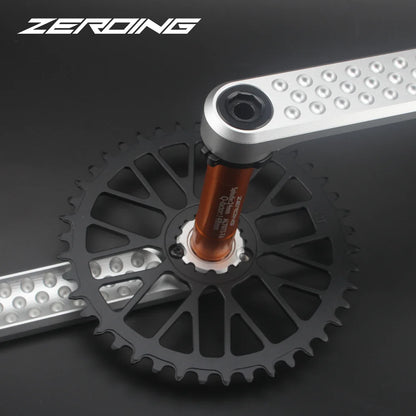 ZEROING Road Folding Bicycle Crankset 10/11/12speed Single Chainring 40/42/44/46/48T With Bracket Bottom BSA For Gravel Bike-EXPROTAS