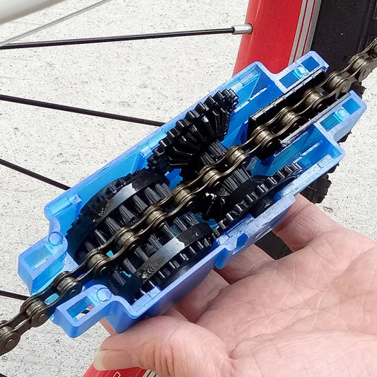 Portable Bike Chain Cleaner Kit Brush Scrubber Tool for MTB Road Cycling