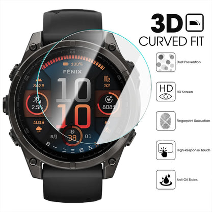 Tempered Glass Screen Protector for Garmin Fenix 9 Pro 51mm Smart Watch