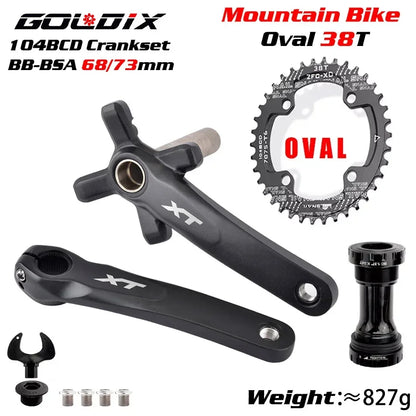 GOLDIX XT MTB Crankset 170/175mm 104BCD Wide Narrow Chainring Shimano SRAM 11–12s - EXPROTAS