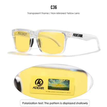 2025 KDEAM Polarized Sunglasses Red Mirror Lens Unisex Outdoor Eyewear