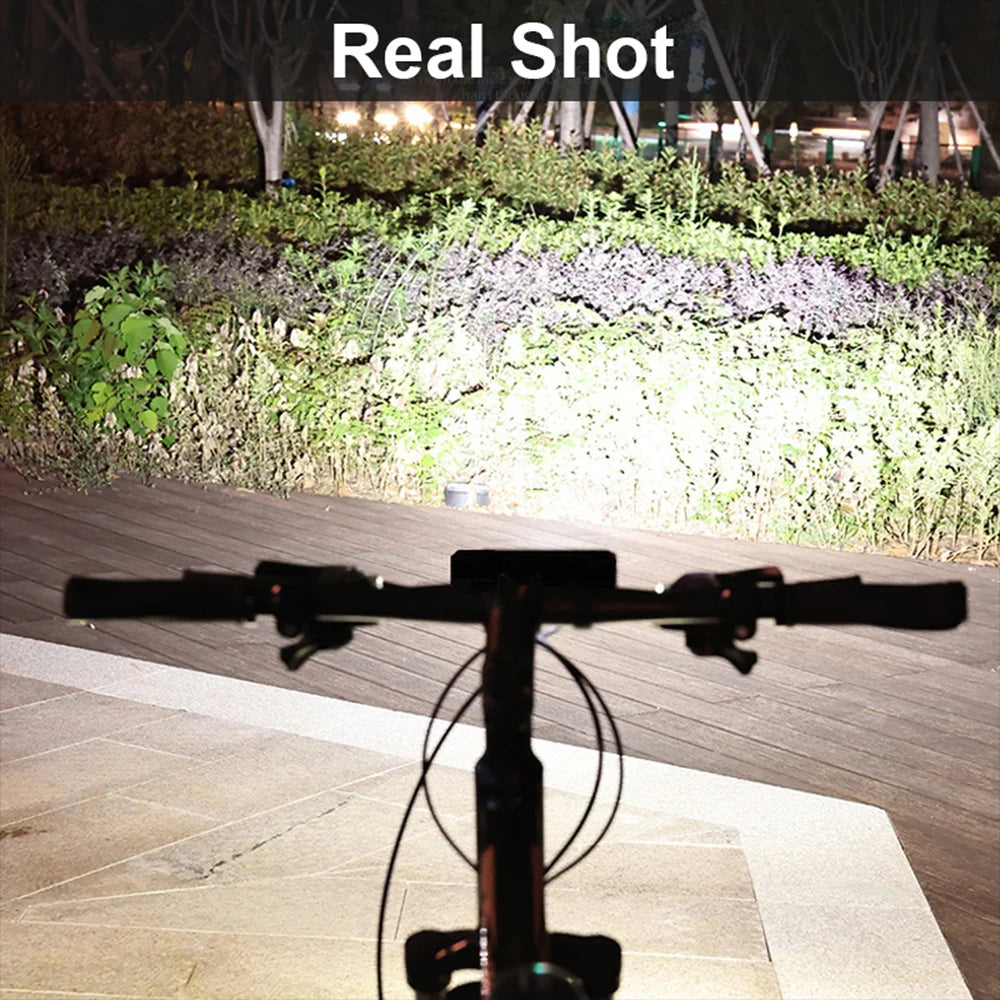 Bike Light 10000mAh USB Rechargeable LED Front Lamp Waterproof Electric Bicycle