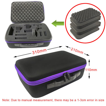 DIY Foam Hard Carry Case Storage Box Travel Zipper Bag Tool Accessories Camera