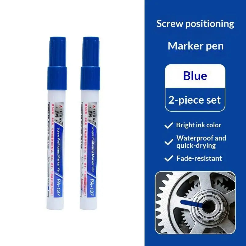 Screw Marker Pen Waterproof Quick Dry Permanent for Car Motorcycle Repair