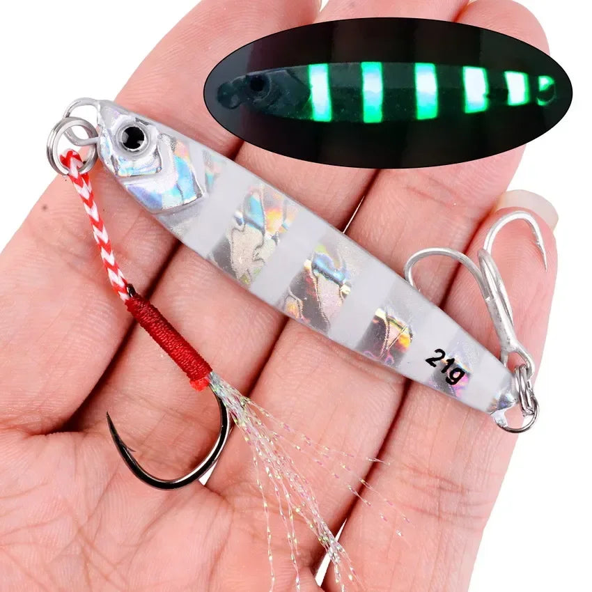 5pcs Metal Jig Fishing Lure Weights 7g-40g Trolling Hard Bait Bass Fishing Bait Tackle Trout Jigging Lure Jigs Saltwater Lures