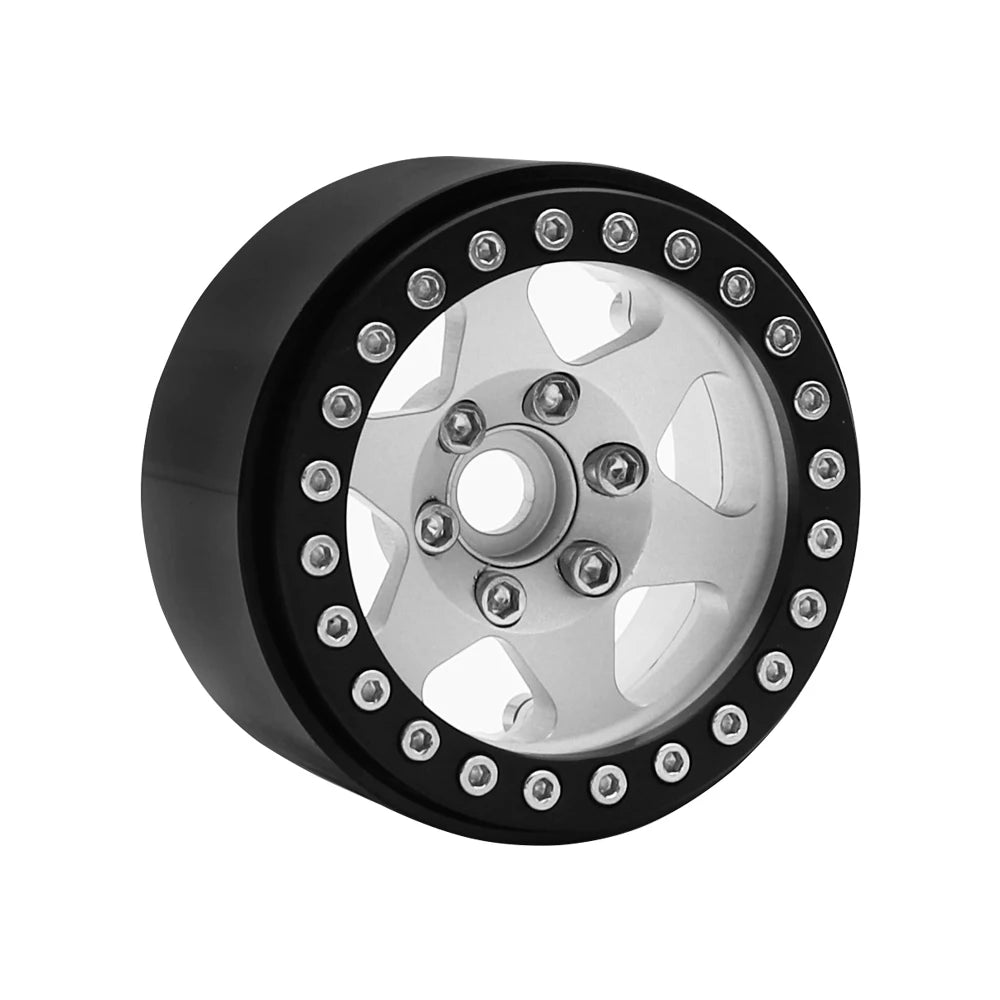 1.9" Metal 6-Spoke Beadlock Wheel Rim for 1/10 RC Crawler TRX4 SCX10 Capra D90 - EXPROTAS
