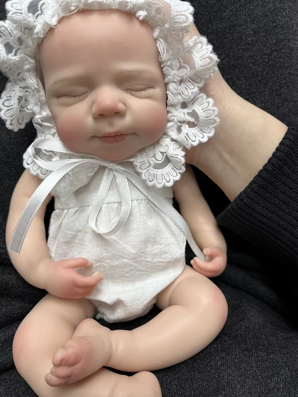 13" Open Mouth Pascale Reborn Doll, Full Body Soft Silicone, Painted Girl Bebe Toy