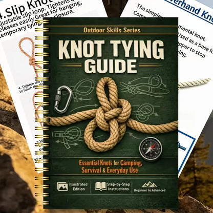 40 Page Illustrated Outdoor Survival Knot Guide for Camping Hiking