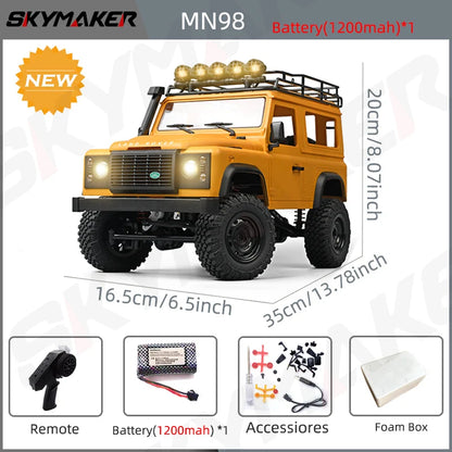 New MN99s MN98 1:12 MN Model RTR Version RC Car 2.4G 4WD RC Rock Crawler Defender Remote Control Car 1/12 RC Truck Cars Toys-EXPROTAS