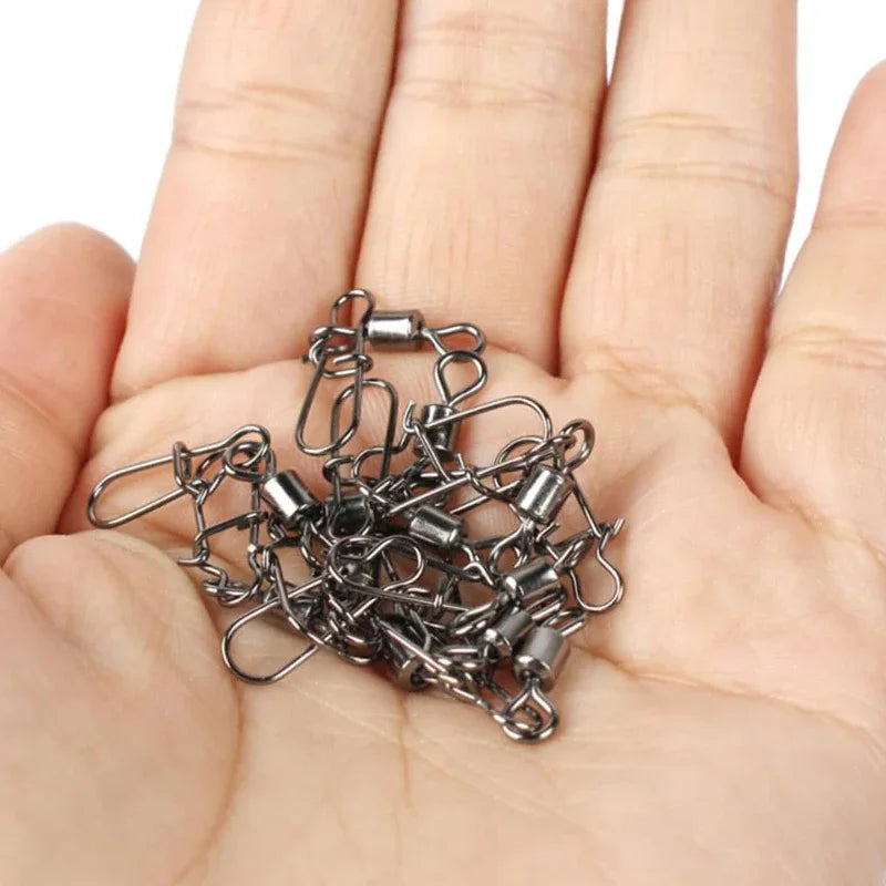 Stainless Steel Bearing Duo-lock Connector Fishing Snaps 200Pcs