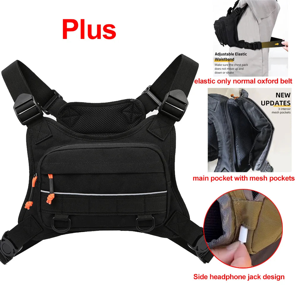 Tactical Chest Bag for Outdoor Fishing Hiking Camping Travel