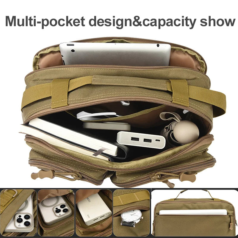 Mens Tactical Shoulder Bag Sling Backpack Molle Outdoor Travel Hiking