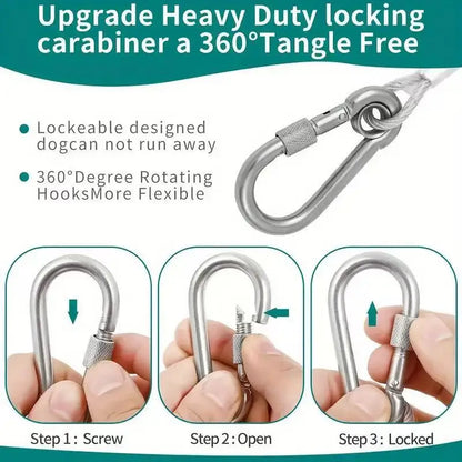 1pc Stainless Steel Rope 2/5/10m Outdoor Camping Traction Leash