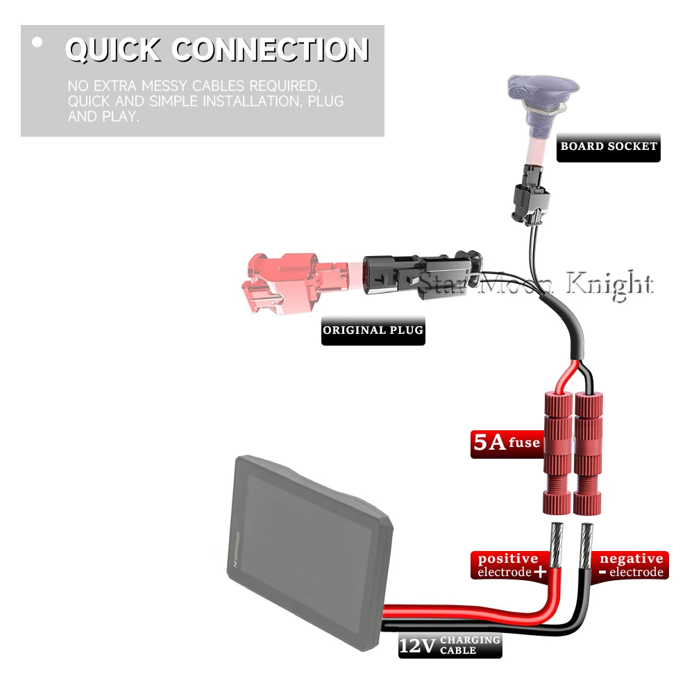 Quick Connect Navigation Cable Set for BMW R1250GS R1200GS F750GS F850GS